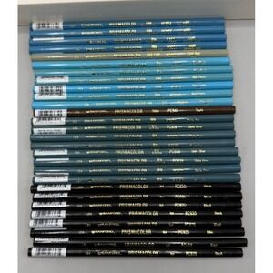 Prismacolor Sanford Colored Pencils Lot of 28 Blues/Greys/Sepia/Black Never Used